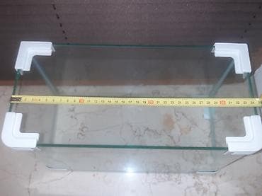 ev pisiyleri: Şüşə akvarium - Ölçülər: təxmini uzunluq 35 sm, hündürlük 23–24 sm — 1