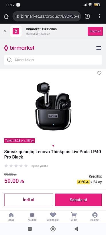 kredit iphone 13 pro max: Yeni Simsiz (Bluetooth) Qulaqcıqlar, Lenovo, rəng - Qara — 4