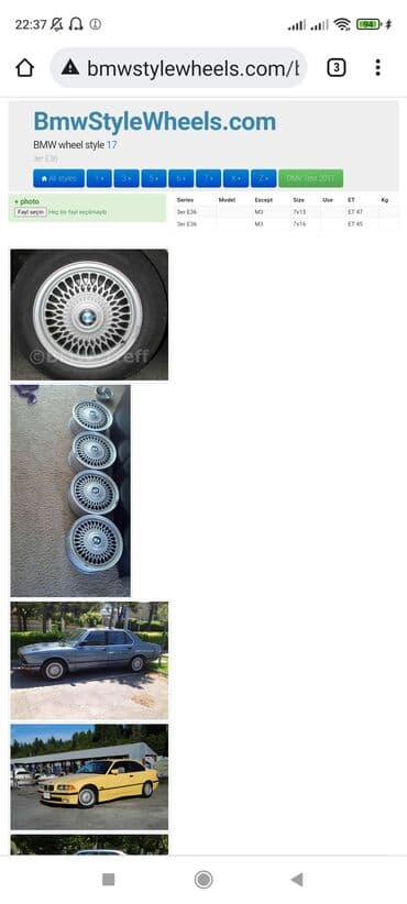 Bbs M3 sport paket R15 diskleri satilir 350azn tekersiz