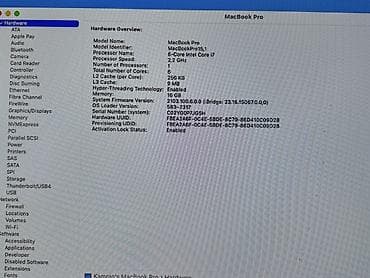 iphone 13 pro ağ: MacBook Pro A1990 satılır. (Ekranı yoxdur) • 16GB RAM • 256GB SSD • — 4
