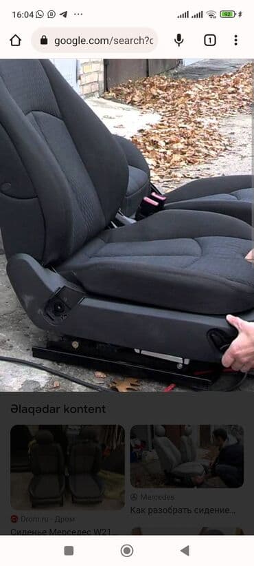 tek oturacaqlar: Переднее сиденье, С подогревом, Mercedes-Benz W211, 2005 г., Оригинал, Б/у — 1