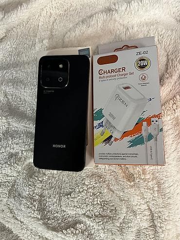 elden ring disk: Honor X6b, 256 GB, rəng - Qara, Barmaq izi, Face ID — 2