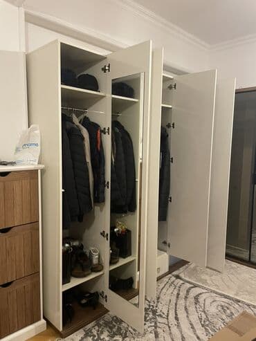 гладильная доска тумба: Распашной, 3 двери Прямой шкаф, Гардеробный шкаф — 4