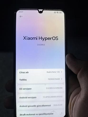 ipad 2 mini: Redmi Note 12S, 256 GB, rəng - Qara, Düyməli, Face ID, Sensor — 2