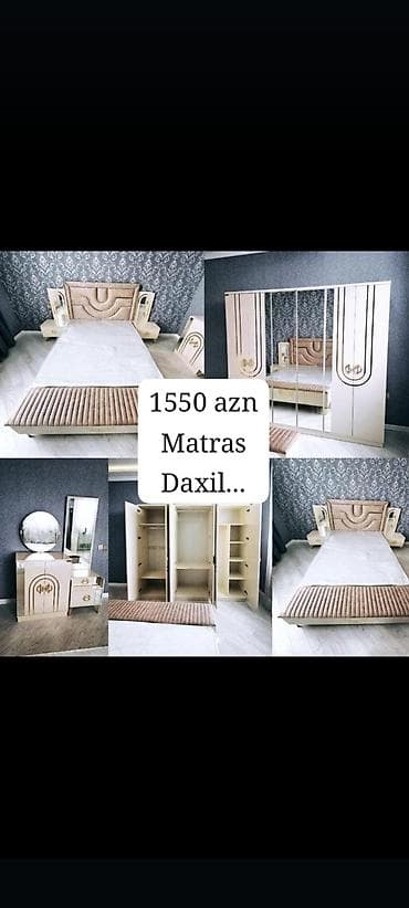 carpayilar divanlar: 2 təknəfərlik çarpayı, Dolab, Termo, 2 tumba, Yeni — 1