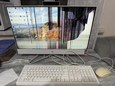 kompüterlər: HP All-in-One masaüstü kompüter - Model: HP AIO (ağ korpus, inteqrə — 2
