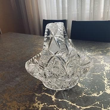 xrustal vaz: Kəsimli büllur səbət - Material: yüksək keyfiyyətli büllur - Dizayn — 2
