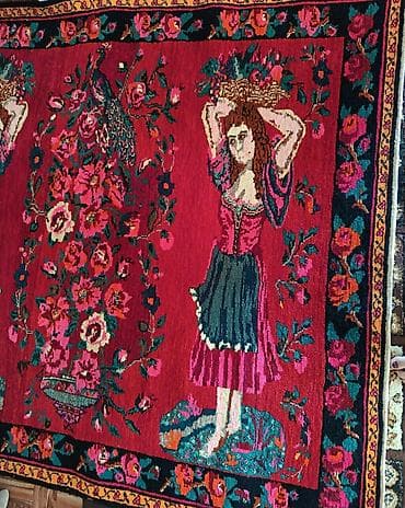 qadın cantalar: Qədim xalça, 1900 il, Azərbaycan, Vəziyyəti: Əla — 2