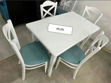 tap az masa ve oturacaqlar: Mətbəx üçün, Yeni, Açılmayan, Dördbucaq masa, 4 stul — 5