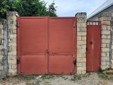 İşlənmiş Dəmir Həyət darvazası, Yana açılan, Mexaniki, Qapı ilə, rəng - Qırmızı, Kredit yoxdur, Ünvandan götürmə