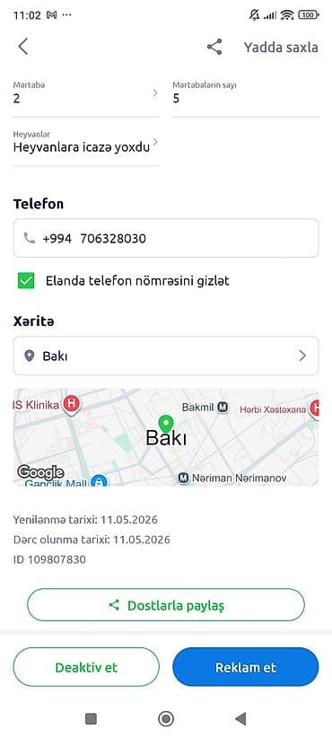 kiraye evlerin satisi: Mənzilin təsviri: Müqavilə ilə veriləcək. Maklerlər narahat etməsin — 7