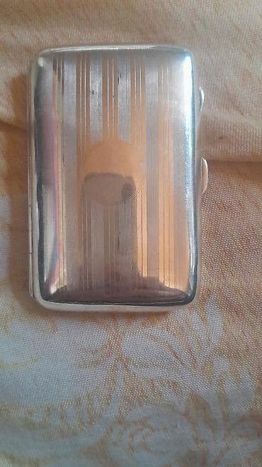 elekron qəlyan: Gümüş siqaret futlyarı - Material: Tam metal korpus, iç hissədə — 1