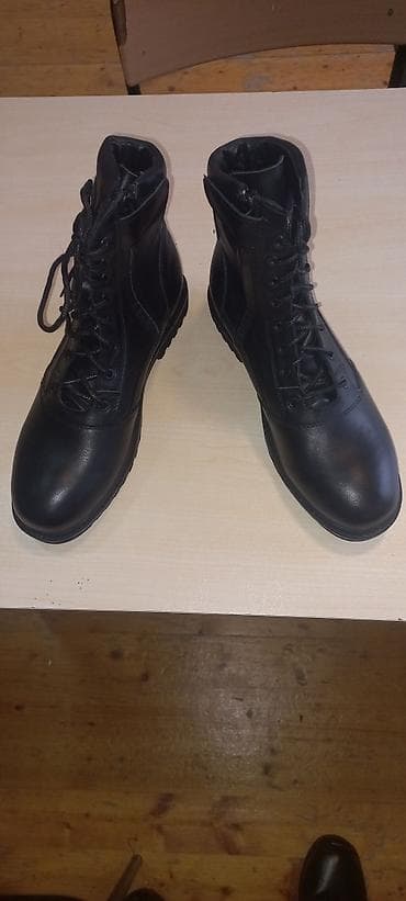 kişi bot: Qara hərbi/taktiki üslubda kişi çəkməsi - Model: uzun boğazlı — 2