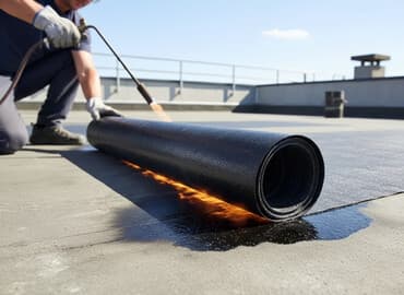 Bitum əsaslı rulon hidroizolyasiya xidməti - Çatdırılan iş: dam