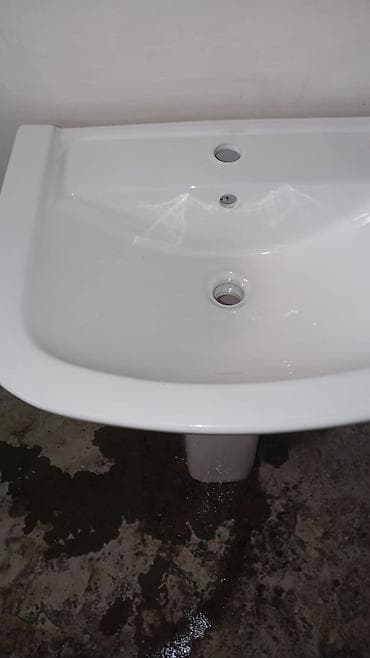 tulpan moyka: Keramik pilyastrlı əl-üz yuyan lavabo - Material: yüksək keyfiyyətli — 2