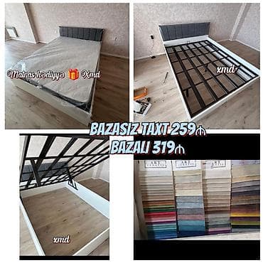 Müasir dizaynlı iki nəfərlik taxt. Yumşaq başlıq hissəsi ilə gəlir