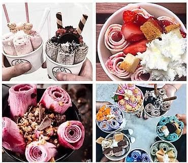 Rolled dondurma (ice cream roll) hazırlamaq üçün peşəkar soyuducu — 6