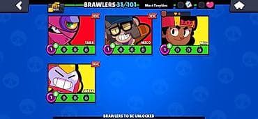 Mühasibat uçotu: Brawl Stars oyun hesabı Xüsusiyyətlər: - Kupa: 1059+ - Brawler sayı — 7