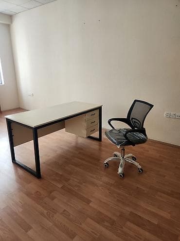 komputer desti: Ofis masasə və ofis kreslosu dəsti - Masa: Düz formalı iş masası — 2