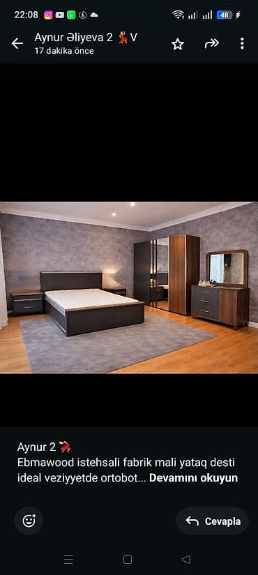 Aynur 2 💃 Ebmawood istehsali fabrik mali yataq desti ideal veziyyetde