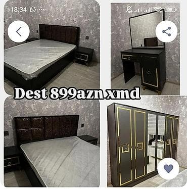 tunba: Yataq otağı mebel dəsti Tərkibi: - İki nəfərlik çarpayı (yumşaq — 1