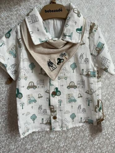 oglan qiz dest geyimler: Uşaq dəsti, Oğlan üçün, 6 - 9 ay, Mothercare — 4