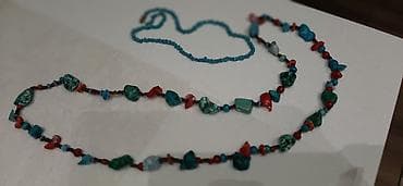 Qadın aksesuar dəsti – sırğalar və boyunbağılar - Gümüş tonlu asma — 4