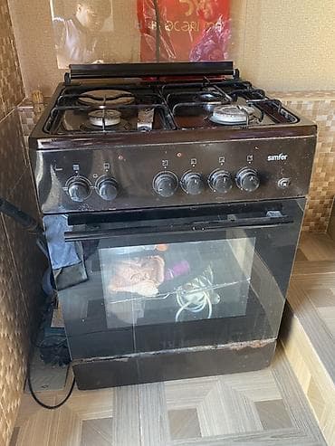 Qaz sobası Ayrıca dayanan, 4 gözlü