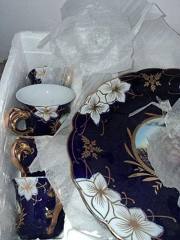 samovar cay: Çay dəsti, rəng - Göy, 6 nəfərlik — 3