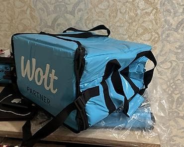 Wolt Partner daşıyıcı çantası 2 ədəddir təzə işlənməyib - Rəng: açıq