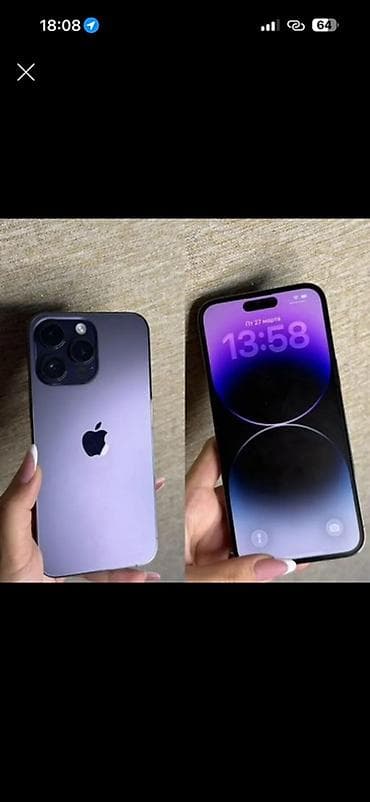 IPhone 14 Pro Max, 128 GB, Deep Purple, Simsiz şarj