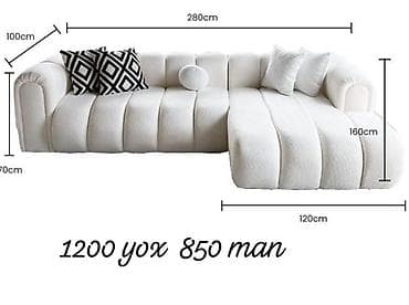 Künc divan, Açılmayan, Bazasız, Parça, Çatdırılma yoxdur