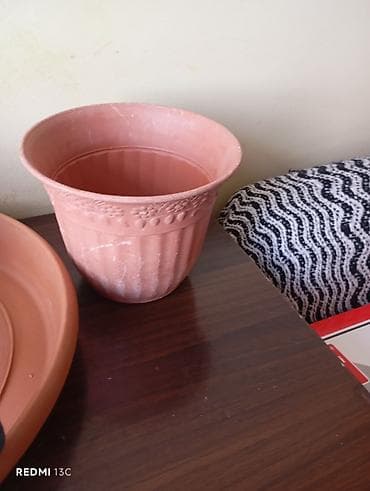 Bitkilər: Plastik dekorativ güldan (kvadrat formalı) - Material: yüngül və — 10