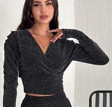 Qara parıltılı kruj top – CALUSTO - Model: Uzunqol, “wrap” (kəsişən)