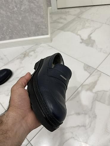 gun eynəyi: Məhsul: Kişi loaferi (LA FABRICA) - Rəng: Tünd göy (navy) - Üst — 1