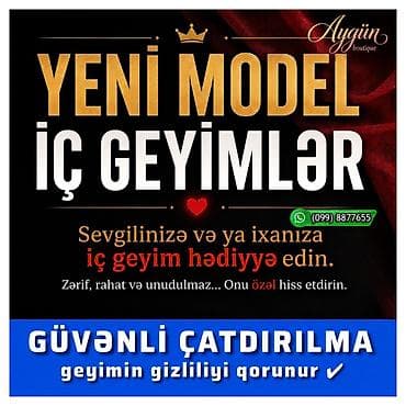✨ YENİ MODEL İÇ GEYİMLƏR ✨ TƏZƏ ORİGİNAL ✅ Sevdiyiniz insana həm