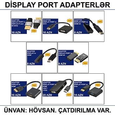 Adapterlər/Konverterlər (Çeviricilər) 📍Ünvan: Bakı şəh, Suraxanı ray — 10