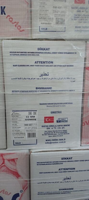 zirkon qapaqlar: Banka qapaq rezbavoy 66 mm/ 82mm ( sayı 350000 dənə) Türkiyə — 3