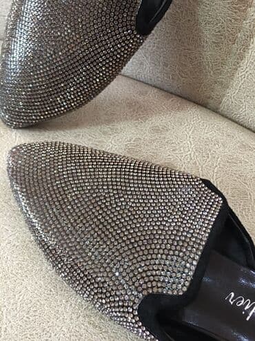 женские слипоны на высокой подошве: Ölçü: 37, rəng - Boz, Yeni — 4