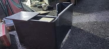 Mağaza kassası / resepsiyon stolu - L şəklində, kompakt dizayn - Asma