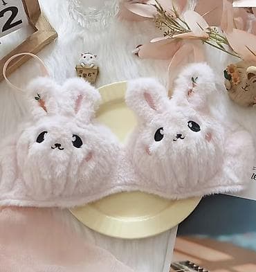 yaşıl kişi koynəkləri: Şirin Dovşan Dizaynlı İç Geyim Dəsti - Tərkib: 2 hissə – yumşaq — 4