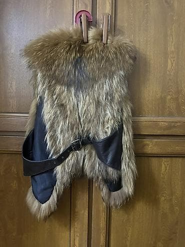 jılet: Qadın üçün kürk jilet - Təbii tük effekti verən, uzun tüklü xəz jilet — 2