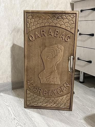 gitara qabi: Milli naxışlı taxta nərd dəsti - Material: bərk taxta (əl oyma) — 2