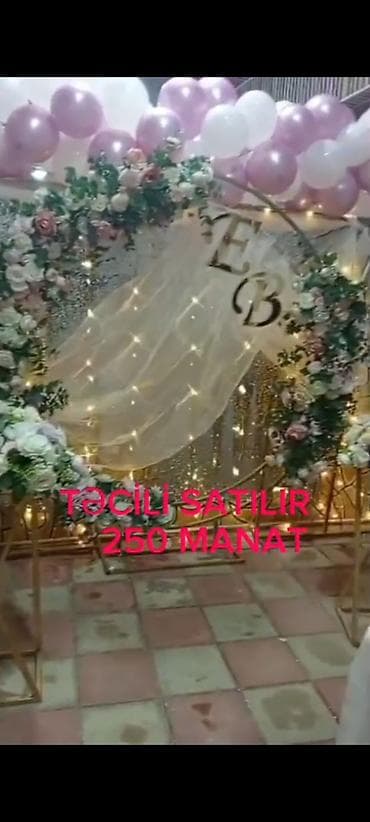 televizor ekran temiri: Hazır dekor biznesi — 250 manat Toynişan və xına dekoru. Tədbirlər — 1