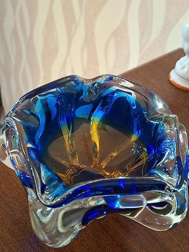 Murano üslubunda dekorativ büllur/şüşə qablar dəsti - Material — 1