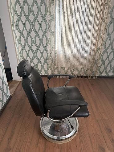 intex kreslo: Peşəkar bərbər/kosmetologiya kreslosu - Rəng: qara - Material: yumşaq — 3
