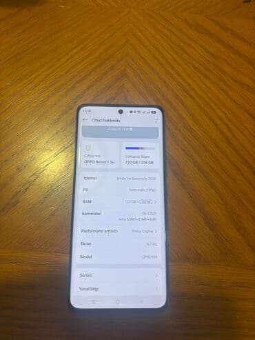 iphone 12 satilir: Oppo Reno 11, rəng - Qara, Barmaq izi — 6