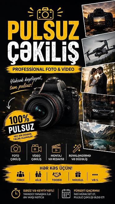 Fotoqraf, video operator, 26 yaş, 1-2 illik təcrübə, 6/1