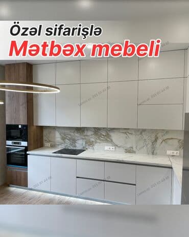 metbex mebelleri 2020 instagram: Özəl sifarişlə mətbəx mebeli - Minimalist və modern dizayn: hamar — 1