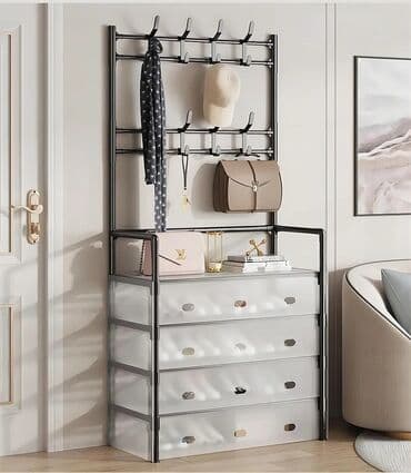 papaq wekli: Ayaqqabi dolabi Asılqan Ölçü 77*35*168sm Rəf sayı: 5 mərtəbə — 4